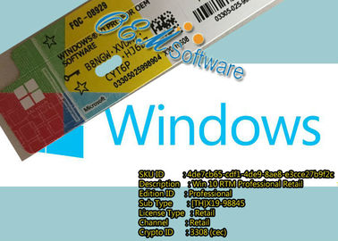 Favorable 64 llave del producto de Genunie Windows 10 del paquete del OEM del pedazo de Microsoft Win10 favorable