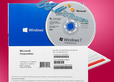 El ordenador portátil de la PC selló la caja profesional del COA Windows 7 del paquete del DVD