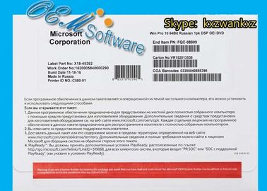 Etiqueta engomada en línea del Coa de la llave de la activación del OEM de 64 pedazos de Windows 10 de las instrucciones del DVD favorable