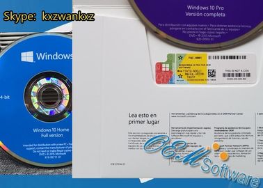 Caja mordida del DVD del paquete 64 del OEM de Windows 10 de la licencia del original al por menor favorables