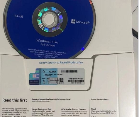 Caja del paquete del OEM de la etiqueta engomada del Coa del triunfo 11 del código dominante de la activación de Microsoft Windows 11
