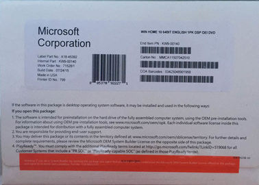 COA del paquete del OEM de Windows 10 llenos de la versión favorable y DVD dentro de la activación en línea