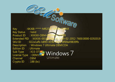 El 100% Working Windows 7 Pro Oem Key Fast Delivery No Language Limited