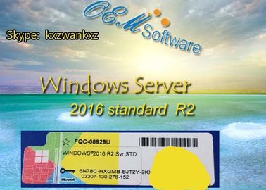 Adelgace la licencia estándar de la etiqueta engomada del Coa del software del OEM de la llave R2 de Windows Server 2016 del paquete