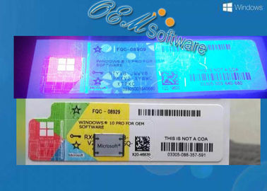 Licencia de la etiqueta del holograma del profesional del triunfo 10 de la etiqueta engomada del Coa de Windows 10 del ordenador