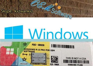 La etiqueta engomada auténtica del Coa del 100% Windows 10, gana 10 la etiqueta casera de la llave X20 del producto