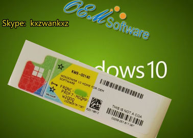 La llave en línea de la venta al por menor de la etiqueta engomada del Coa de Windows 10 de la activación se aplica al ordenador portátil de la PC
