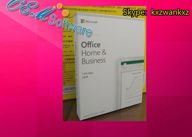 Hogar y negocio activos en línea de Microsoft Office H 2019 y caja del DVD de la llave electrónica PKC de la venta al por menor de B