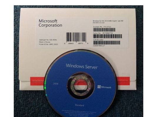 Llave sellada paquete 2016 del estándar de Windows Server 2016 de la caja del DVD del OEM del Std del servidor del triunfo