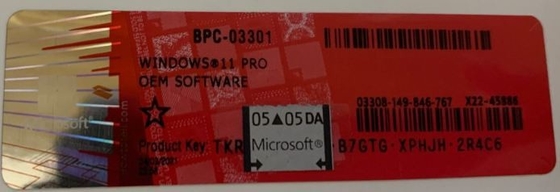 Llave de la activación de Microsoft Windows 11 con la etiqueta engomada del Coa del triunfo 11 del holograma
