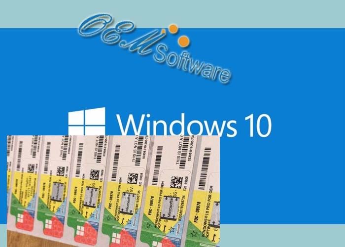 Llave del producto de la PC del triunfo 10 del ESD favorable, trabajo en línea de la favorable etiqueta engomada del Coa de Windows 10 del paquete del OEM