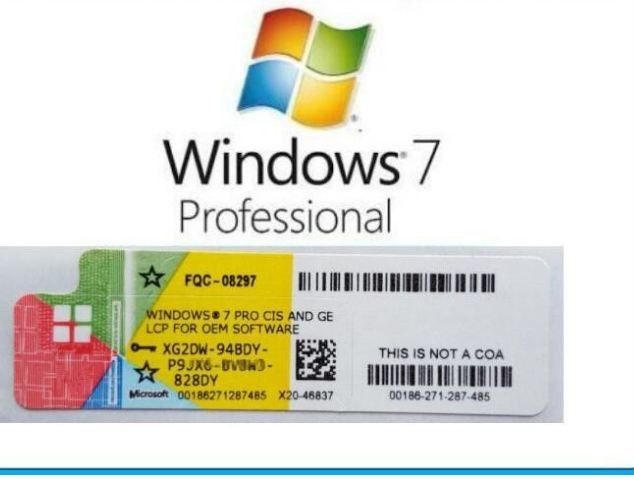 Coa auténtico de Windows 7 Home Premium de la llave del OEM de la etiqueta engomada del Coa de Windows 7